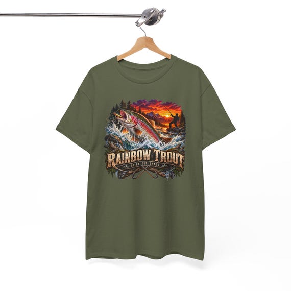 Rainbow Trout Drift Set Chaos Tee river trout fishing shirt additional view 6