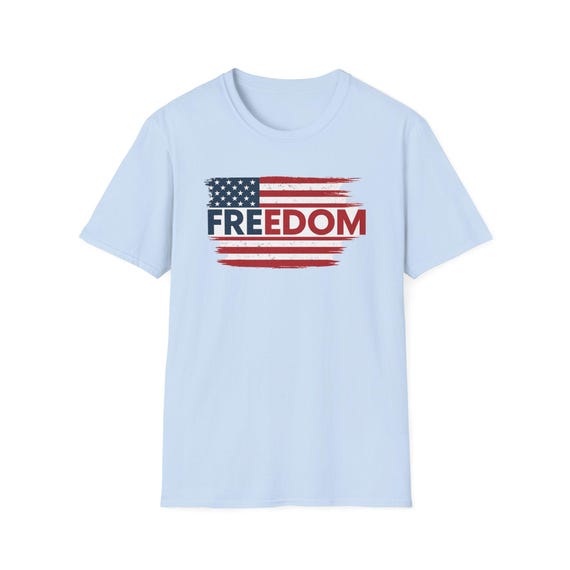 Patriotic Freedom Shirt, Distressed American Flag USA Tee additional view 8