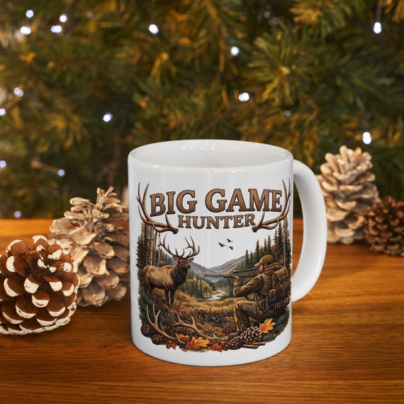 Elk Hunting Mug, Big Game Hunter Coffee Cup additional view 7