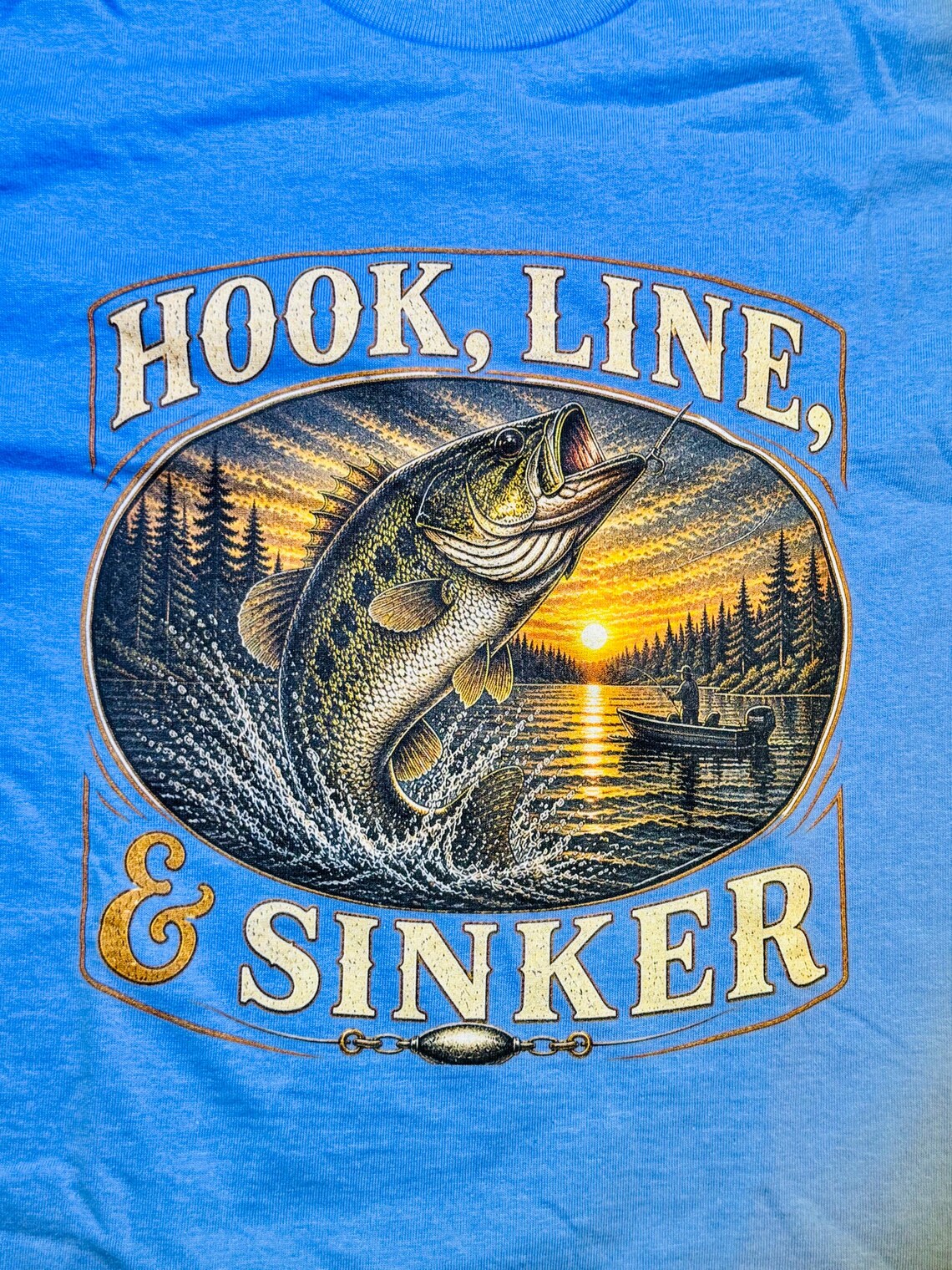 Largemouth Bass Fishing Graphic TShirt, Hook Line and Sinker Shirt product photo