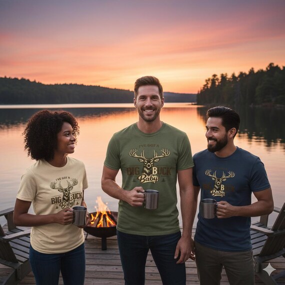 I've Got A Big Buck Baby T-Shirt, Funny Deer Hunting Graphic Tee additional view 3
