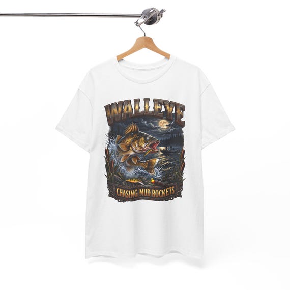 Walleye Chasing Mud Rockets Tee night walleye fishing shirt additional view 2