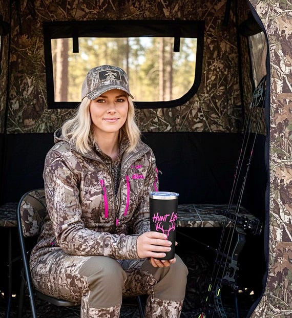 Whitetail Hunt Life Tumbler, Insulated Stainless Steel Travel Mug additional view 5