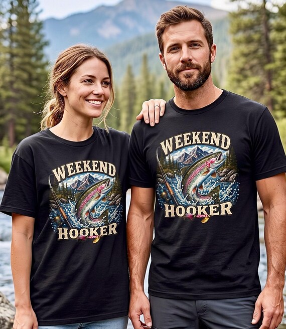Funny Fishing Shirt, Rainbow Trout Fly Fishing Graphic Tee additional view 3