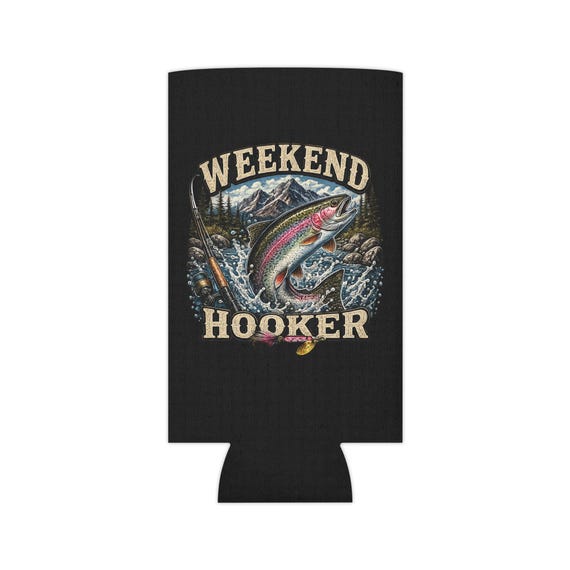 Funny Fishing Koozie, Rainbow Trout Can Cooler, Fishing Gift for Men Women additional view 10