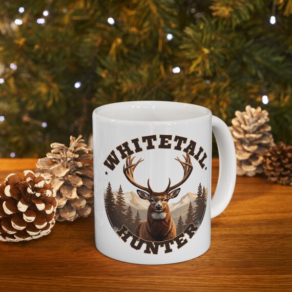Whitetail Deer Hunter Mug, Deer Hunter Coffee Cup additional view 6