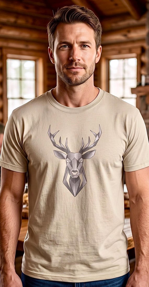 Geometric Whitetail Buck Tee additional view 6