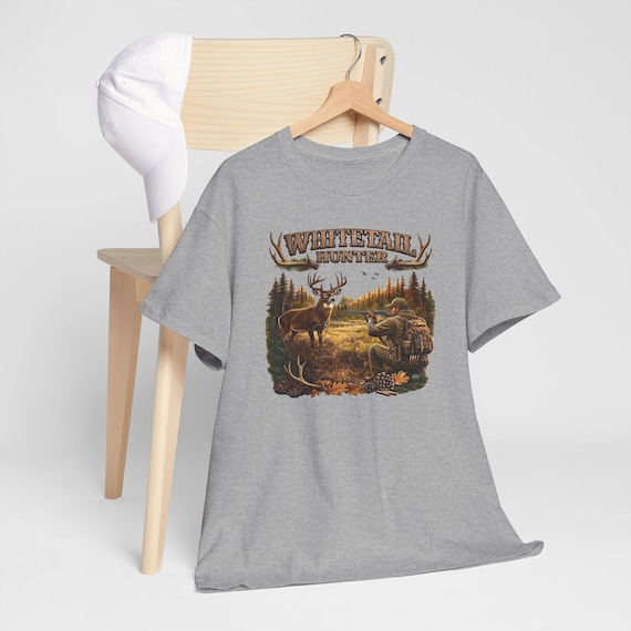 Whitetail Hunter Shirt, Whitetail Deer Hunting Graphic Tee additional view 5