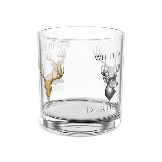 Whitetail Deer Whiskey Rocks Glass, 10oz Hunter Barware additional view 10