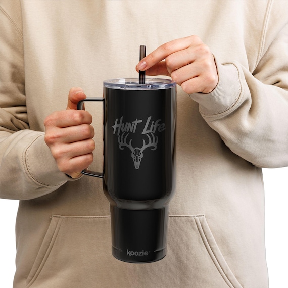 Whitetail Hunt Life Engraved Insulated Tumbler, 40oz Travel Mug additional view 4