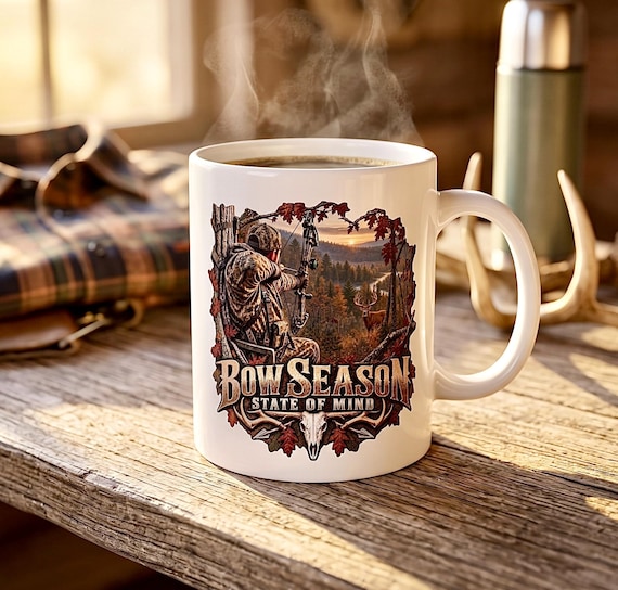 Bow Season State Of Mind Whitetail Buck Mug bow hunter product photo