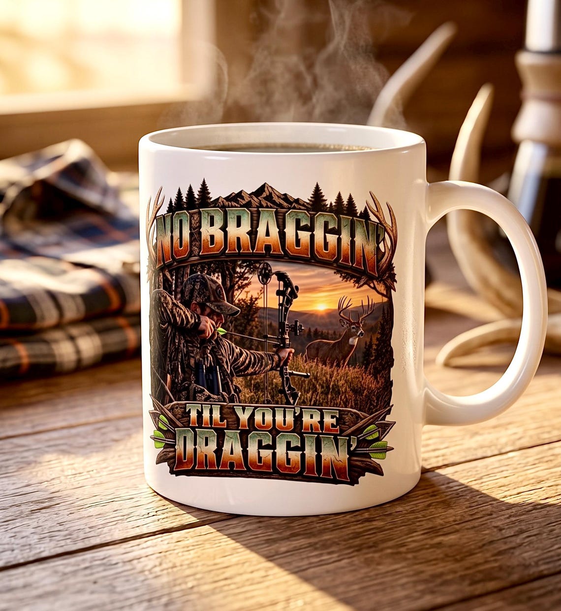 No Braggin Til Youre Draggin Mug product photo