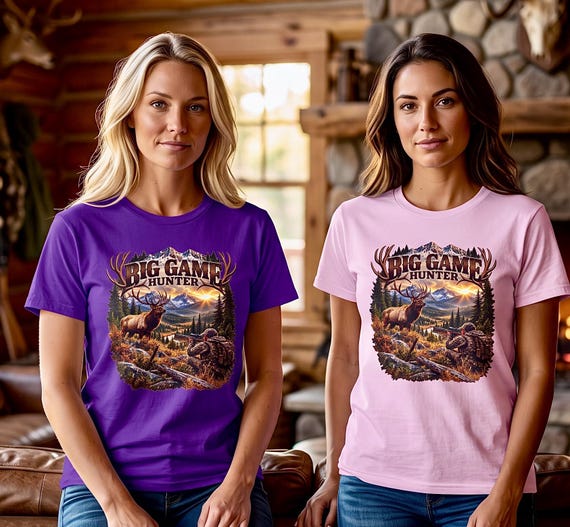 Elk Hunting Shirt, Big Game Hunter Graphic Tee additional view 9
