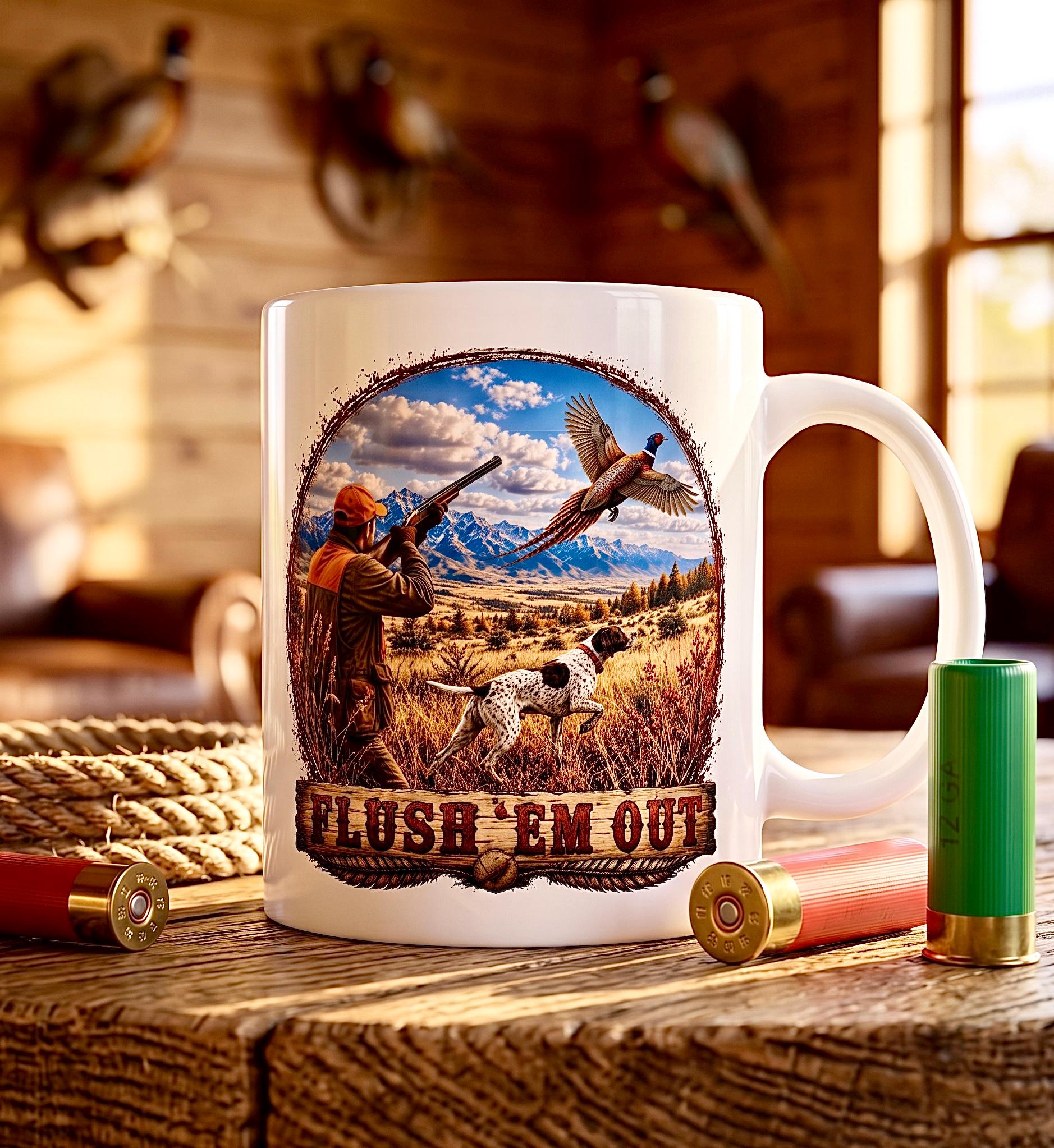 Pheasant Hunting Mug, Upland Bird Hunter Coffee Cup product photo