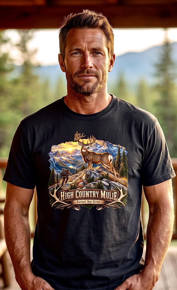 High Country Mulie Tee mule deer hunter backcountry additional view 3