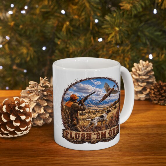 Pheasant Hunting Mug, Upland Bird Hunter Coffee Cup additional view 6