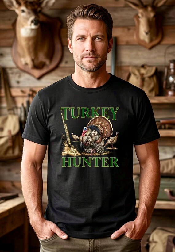 Turkey Hunter Shirt, Vintage Wild Turkey Graphic Tee additional view 7