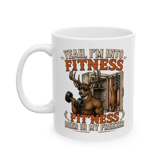 Funny Hunting Mug, Deer In My Freezer Coffee Cup additional view 6