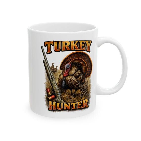 Vintage Wild Turkey Hunter Mug, Wild Turkey Shotgun Coffee Cup additional view 8