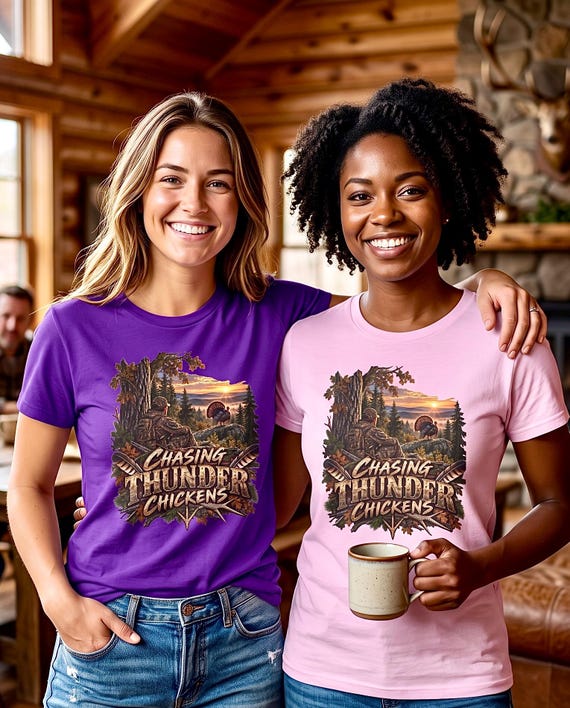 Chasing Thunder Chickens Turkey Hunter Shirt additional view 10