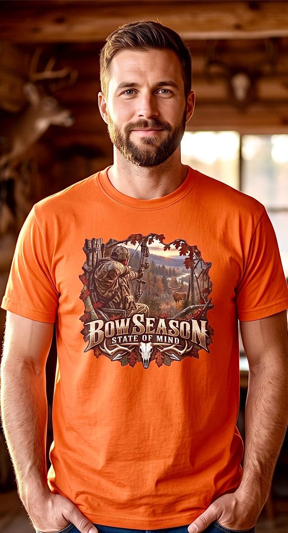 Bow Season State of Mind Tee whitetail deer bow hunter additional view 5
