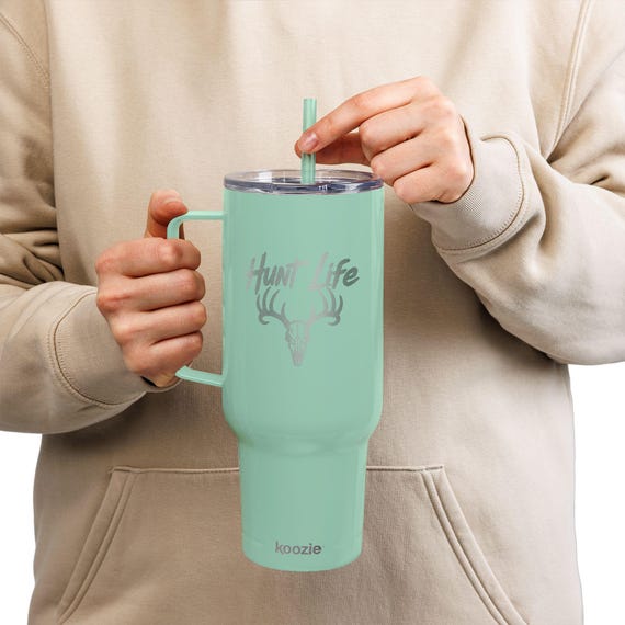 Whitetail Hunt Life Engraved Insulated Tumbler, 40oz Travel Mug additional view 2