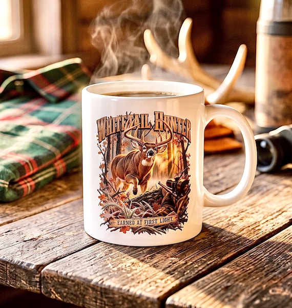 Whitetail Deer Hunter Earned At First Light Mug product photo
