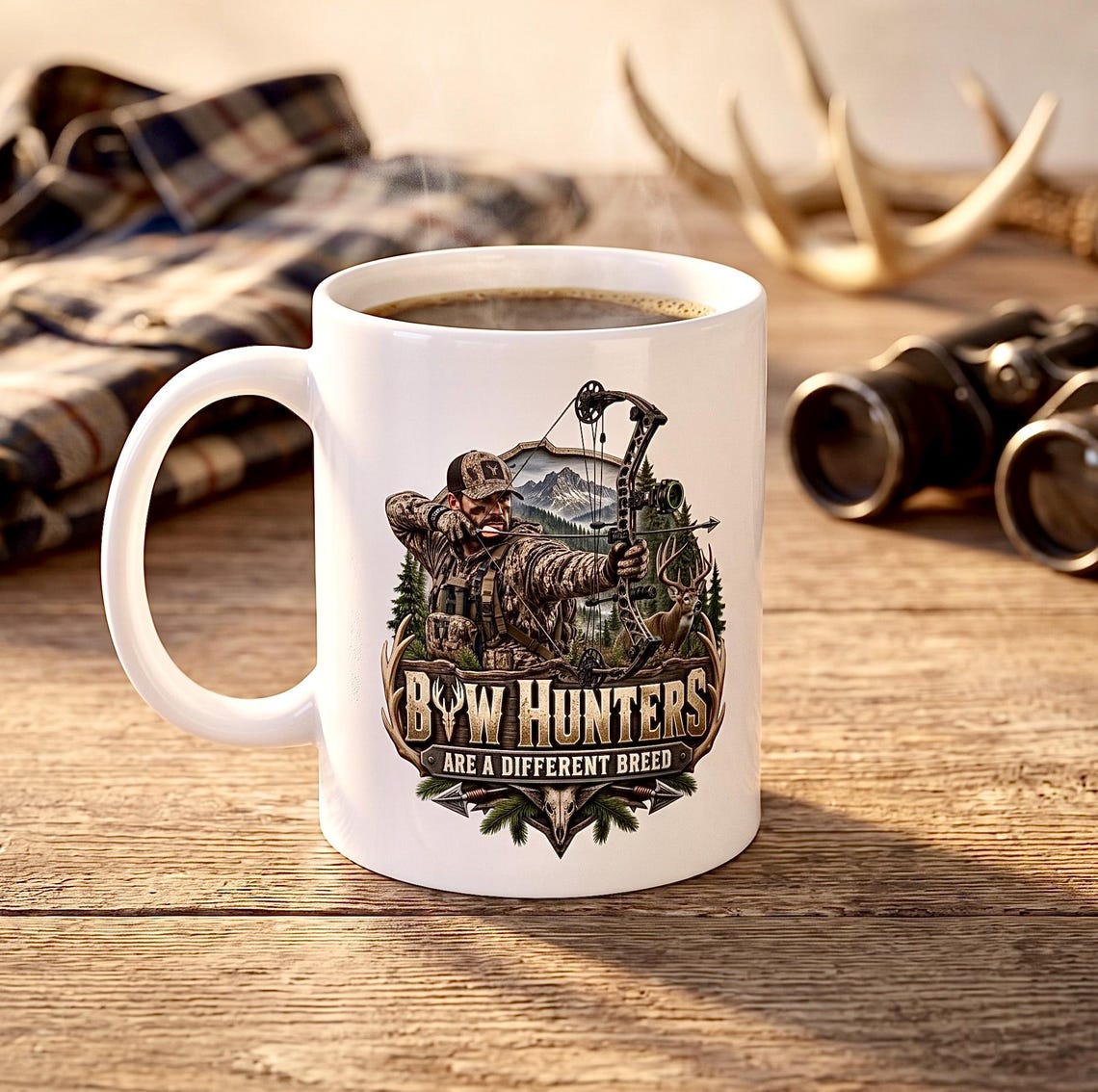 Bow Hunters Are A Different Breed Whitetail Deer Hunter Mug product photo