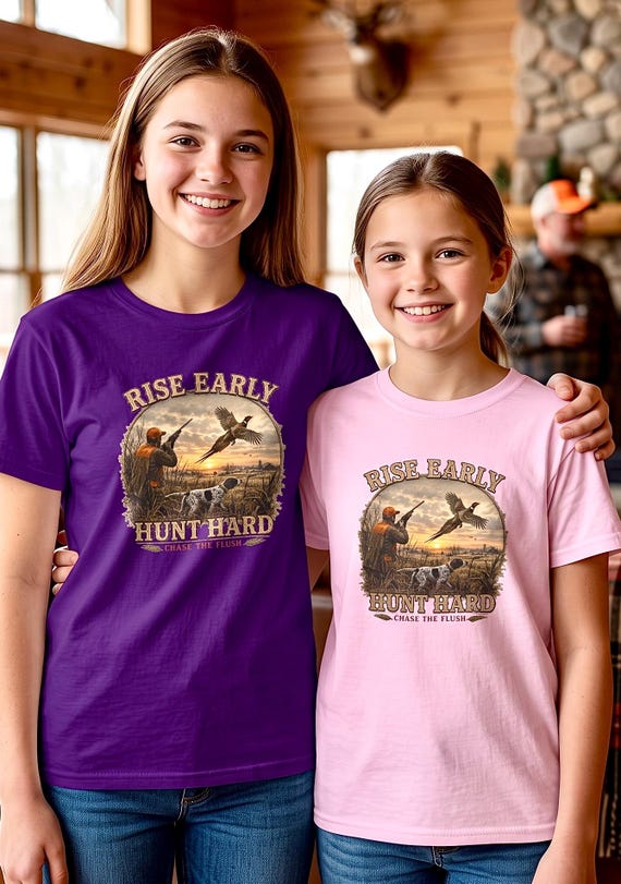 Rise Early Hunt Hard Kids Shirt pheasant hunting additional view 9