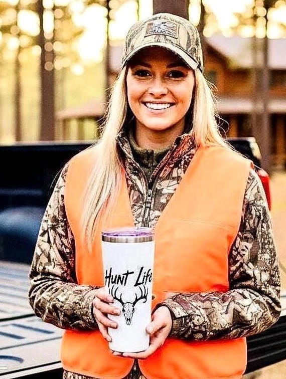 Whitetail Hunt Life Skull Tumbler product photo