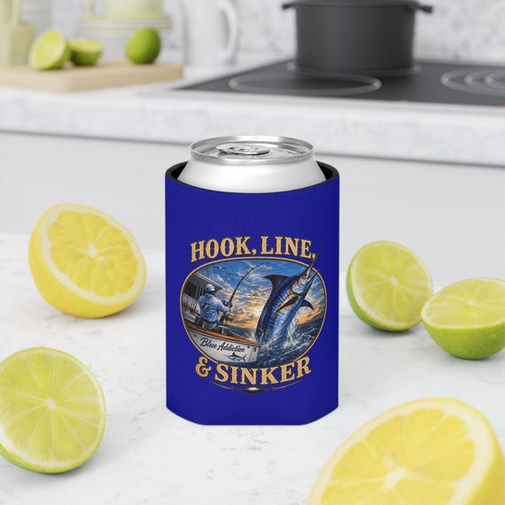 Fishing koozie, Marlin Deep Sea Fishing Koozie additional view 3