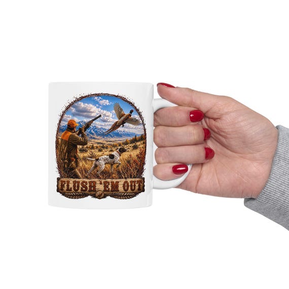 Pheasant Hunting Mug, Upland Bird Hunter Coffee Cup additional view 7