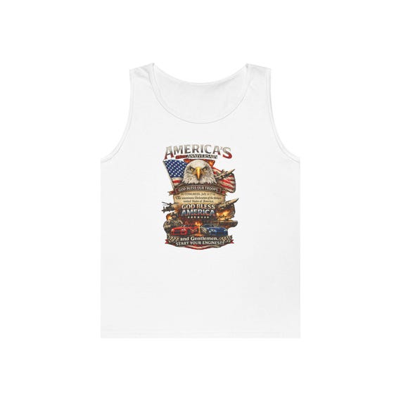 America 250th Anniversary Eagle Tank Top, Patriotic God Bless America Shirt additional view 9