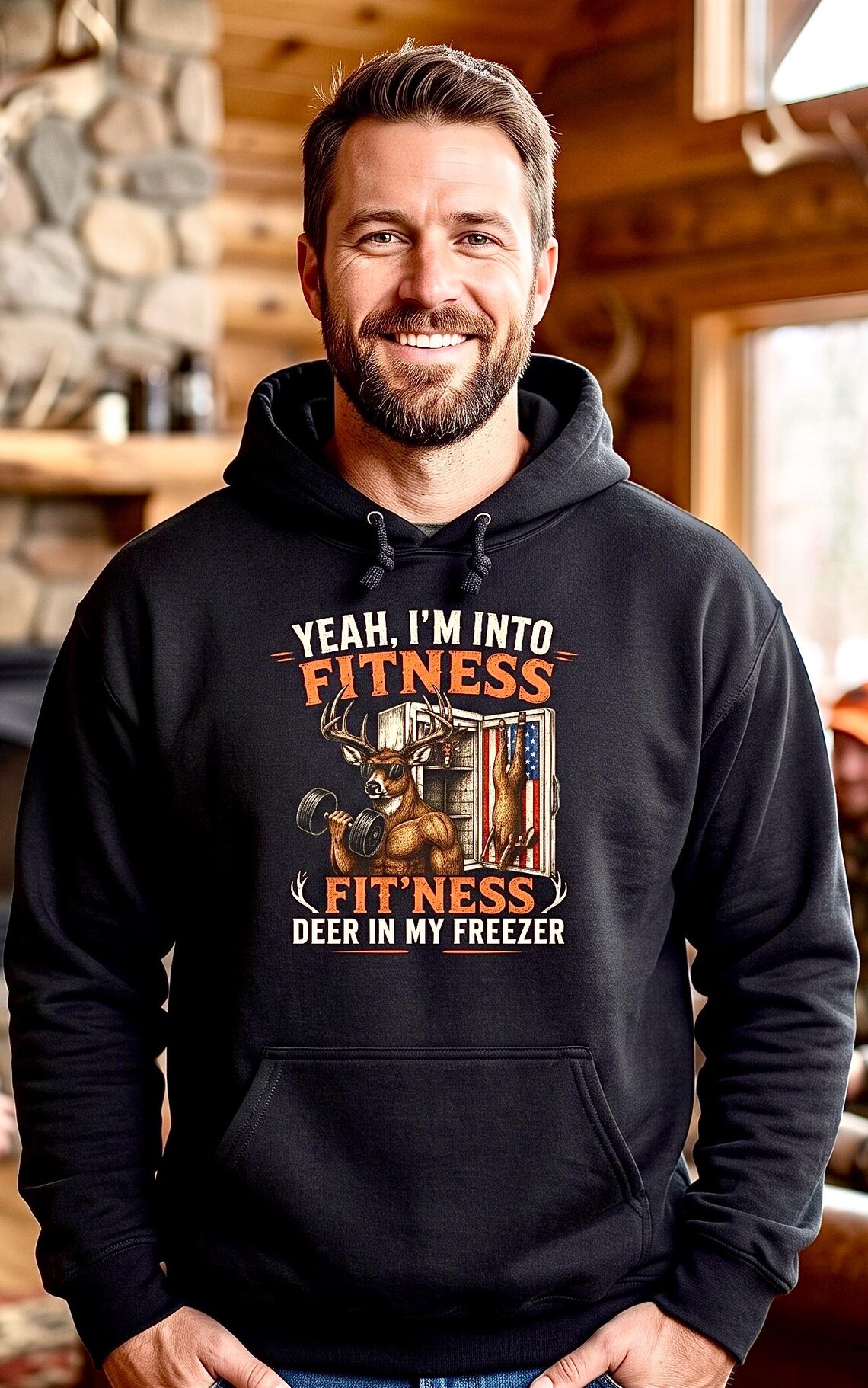 Funny Hunting Hoodie, Deer In My Freezer Sweatshirt product photo