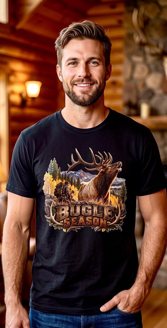 Bugle Season Elk Hunter Shirt Rocky Mountain bull elk additional view 5