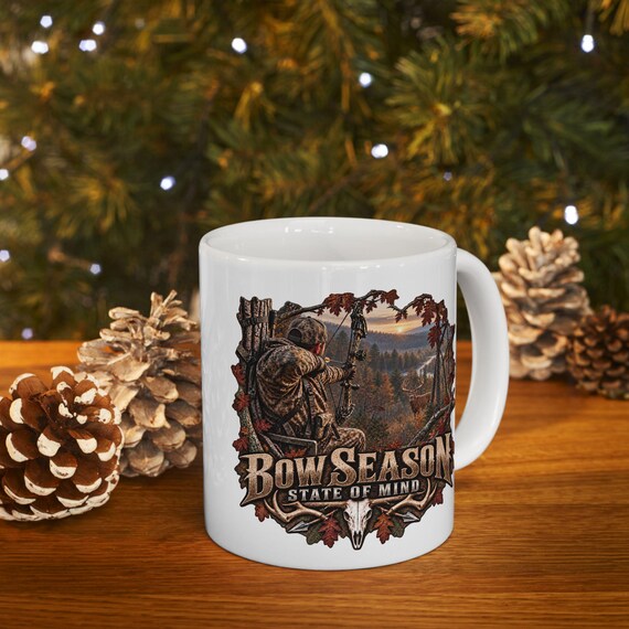 Bow Season State Of Mind Whitetail Buck Mug bow hunter additional view 8