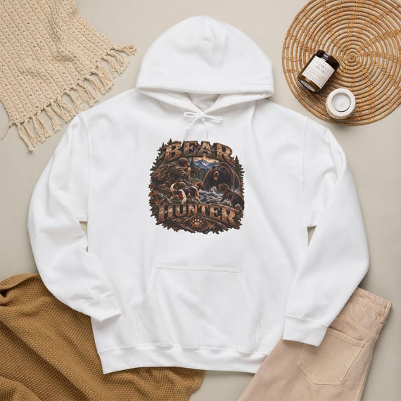 Bear Hunter Hoodie, Black Bear Hunting Sweatshirt additional view 4