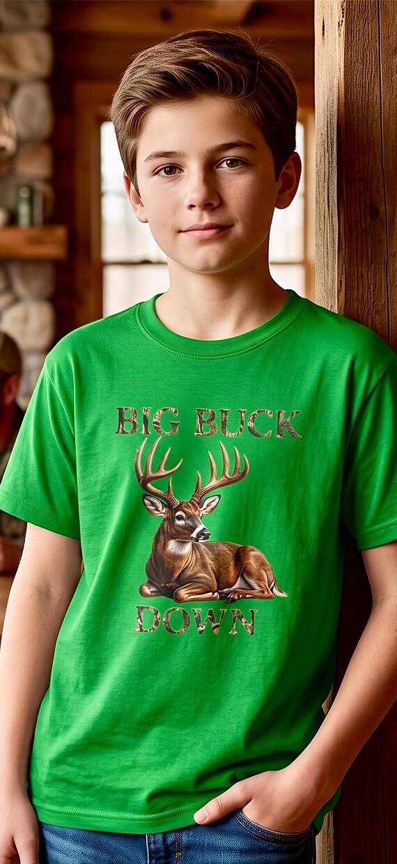 Big Buck Down Youth Shirt additional view 7