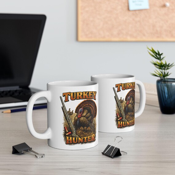 Vintage Wild Turkey Hunter Mug, Wild Turkey Shotgun Coffee Cup additional view 2