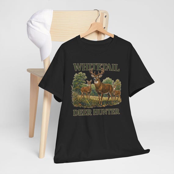 Whitetail Deer Hunter Shirt, Buck Hunting Graphic Tee additional view 10