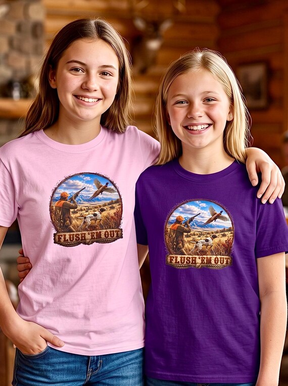 Flush Em Out Kids Shirt pheasant hunting additional view 9