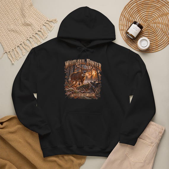 Whitetail Deer Hunter Earned At First Light Hoodie additional view 3