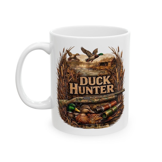 Mallard Duck Hunter Mug, Waterfowl Hunting Coffee Cup additional view 7