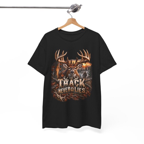 The Track Never Lies Whitetail Buck Hunter Tee blood tracker additional view 2