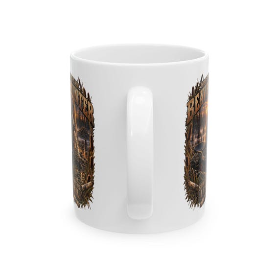 North American Beaver Hunter Mug chase tail funny hunting coffee cup additional view 7