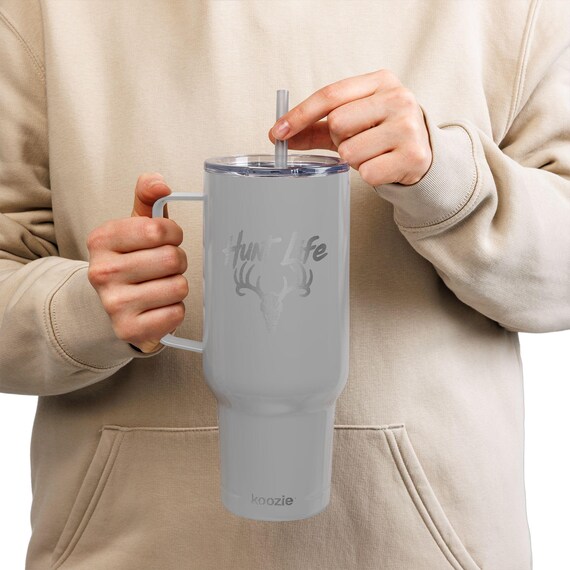 Whitetail Hunt Life Engraved Insulated Tumbler, 40oz Travel Mug additional view 3