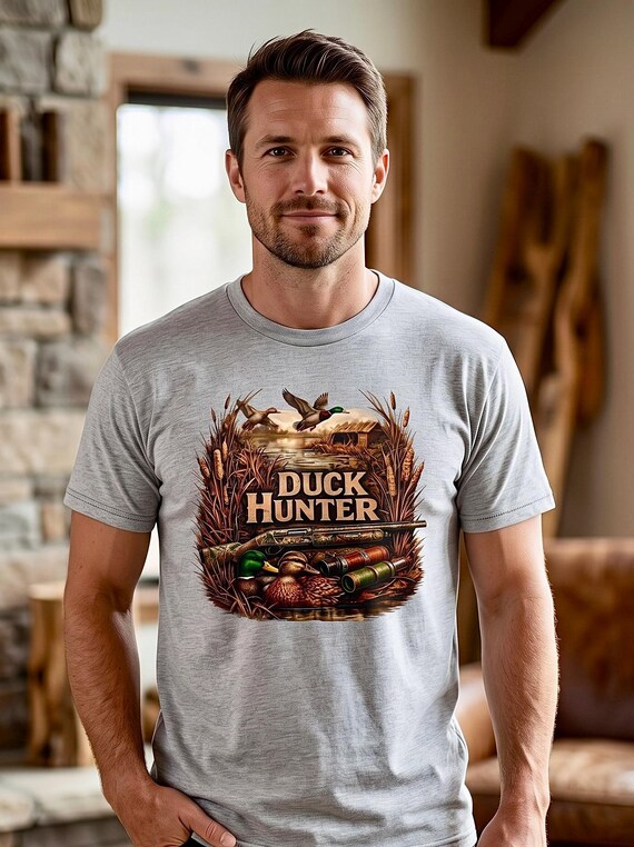 Mallard Duck Hunter Vintage Graphic Tee, Waterfowl Hunting Apparel additional view 5
