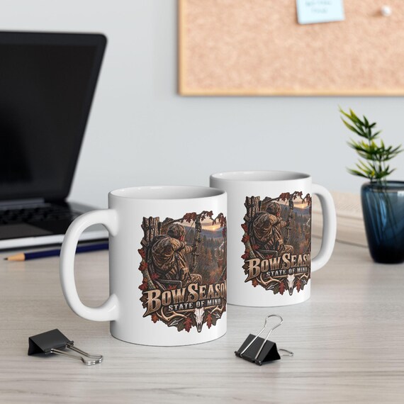 Bow Season State Of Mind Whitetail Buck Mug bow hunter additional view 4