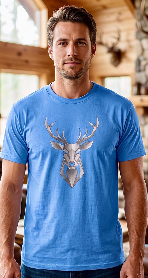 Geometric Whitetail Buck Tee product photo