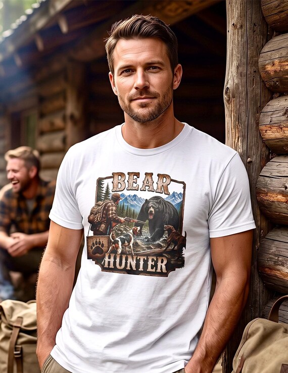 Bear Hunter Shirt, Black Bear Hunting Graphic Tee additional view 2